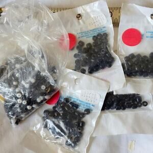 117 grams Black & White Rocaille Glass Seed Beads Opaque Round Tandycrafts